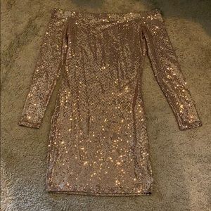 Windsor long sleeve sequence mini dress